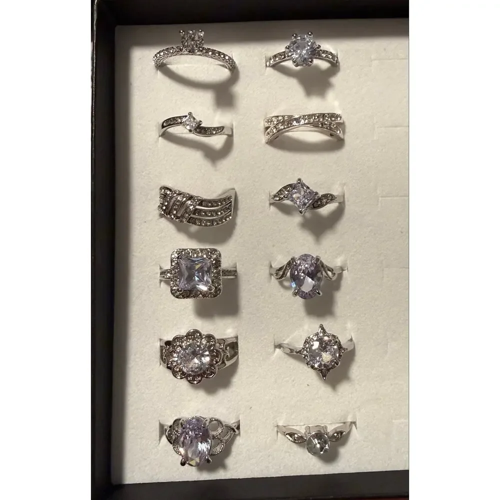 Bundle Silver Tone Beautiful Costume Rings